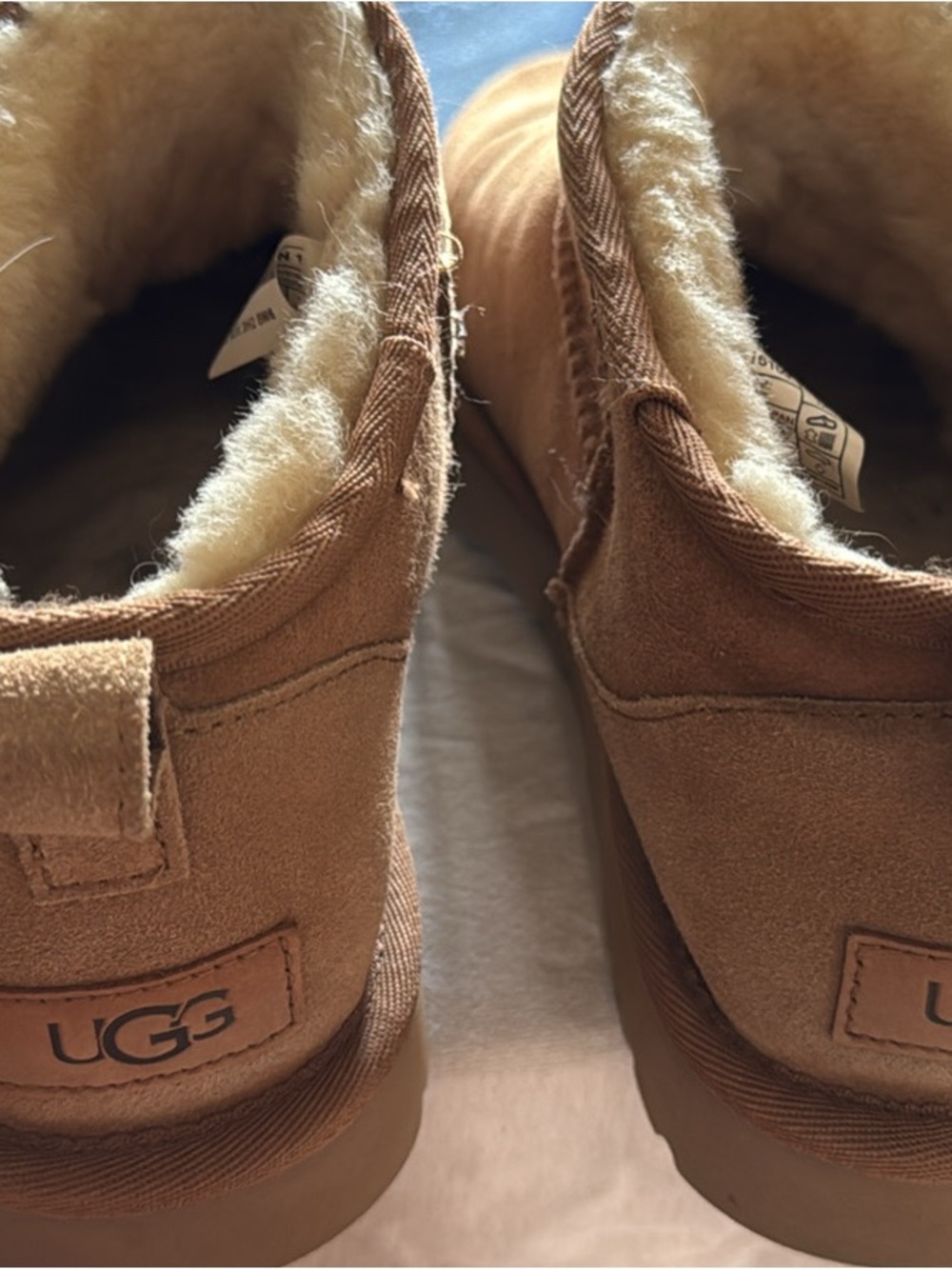 UGG Women's Chestnut Suede Sheepskin-Lined Slippers